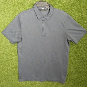 Travis‎ Mathew Mens Polo Shirt Size L Blue Heather Golf Casual